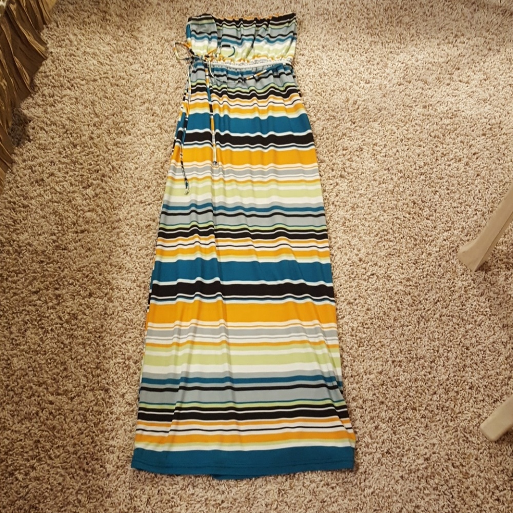 Size small, strapless, maxi dress